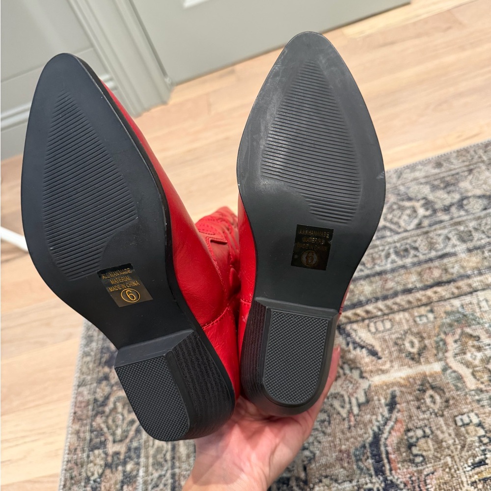 Soda Red Heeled Cowboy Boots - Picture 5 of 5